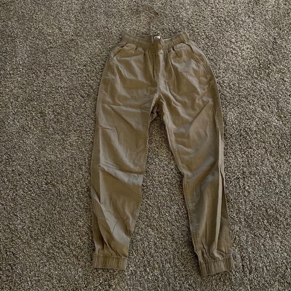 beige joggers extra small from Hollister